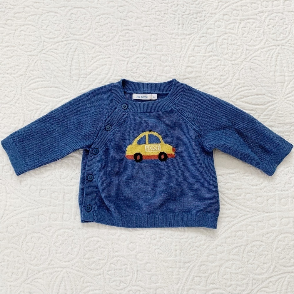 Bout'chou‎ Baby Taxi Wrap Sweater (1 Month)